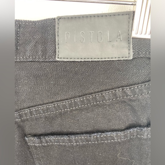 PISTOLA Black Distressed Denim Shorts - Picture 6 of 8